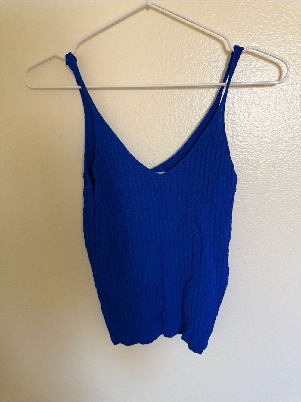 Zara Blue Ribbed Tank - Picture 2 of 4